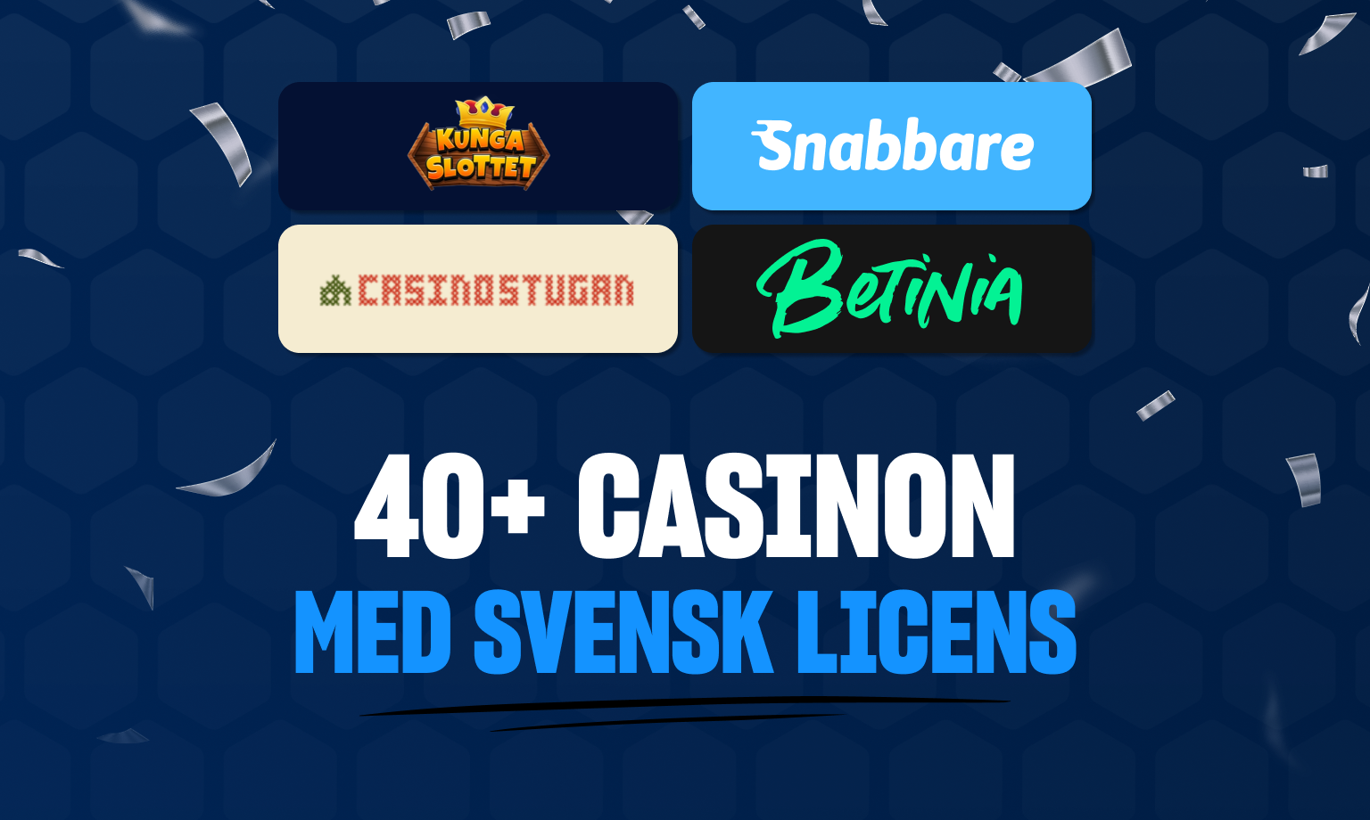Casinon med svensk licens â jÃ¤mfÃ¶r 40+ godkÃ¤nda spelbolag i Sverige