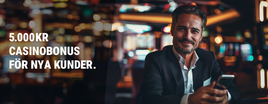 100% upp till 5 000 kr vÃ¤lkomstbonus