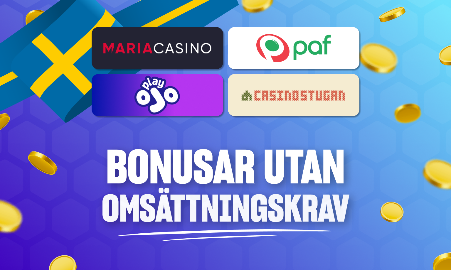 nÃ¤tets bÃ¤sta vÃ¤lkomstbonusar utan omsÃ¤ttningskrav